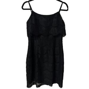 NANETTE Lepore pretty lacy black dress sleeveless Size 4 Small